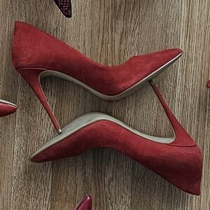 Aldo Cassedy Red Suede High Heel Pumps
